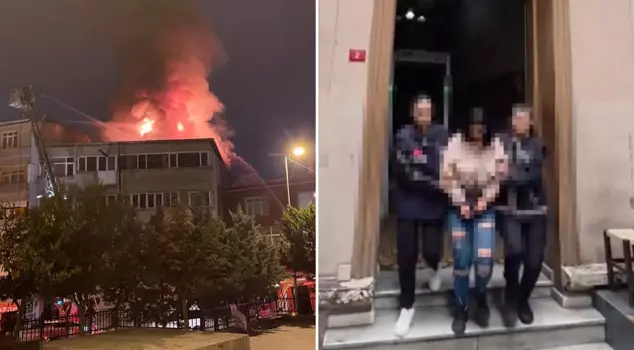 A 21-year-old woman, whose 64-year-old boyfriend did not let her in, set the building on fire.