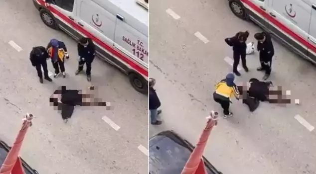 The young woman lay down on the road, and no one could convince her otherwise.