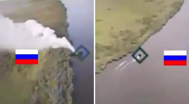 5,000 Russian soldiers trapped in the river died of hunger.