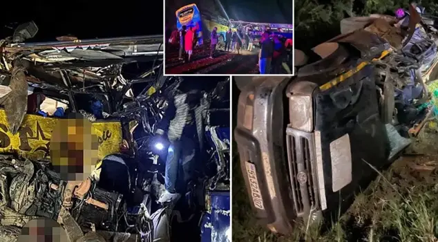 A traffic accident like a massacre! At least 63 people lost their lives, and there are dozens of injured.