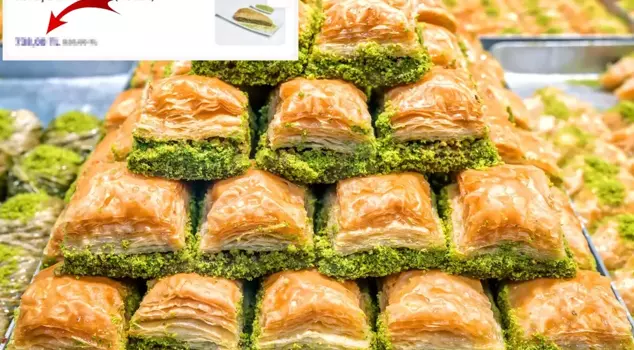 The price of a slice of baklava was shocking.