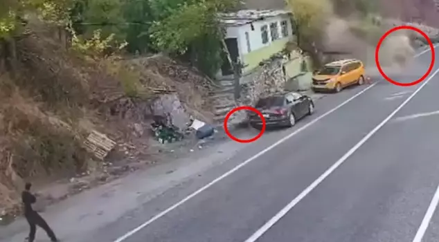It was recorded at the place where two people died! He escaped with the warning 'Run!'