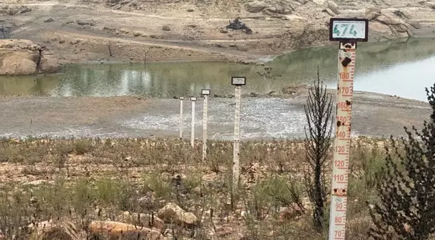 Water crisis in Bodrum: Water level at Geyik Dam reaches critical level.