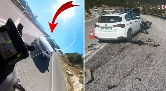 The accident in which the motorcyclist died was captured on the helmet camera.