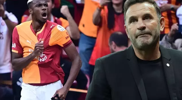 Victor Osimhen caught up with Okan Buruk.