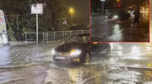 Suddenly it poured! The megacity was overwhelmed by rain, and the roads turned into lakes.