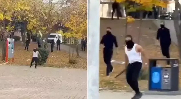 Hacettepe University is in chaos! Attackers with machetes caught on camera.