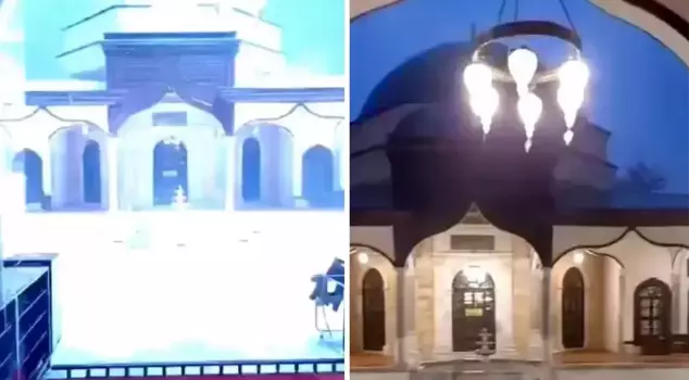 A lightning strike hit the 569-year-old mosque.