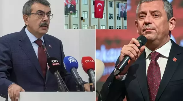 Minister Tekin responds to criticisms regarding the hanging of President Erdoğan's posters in schools.
