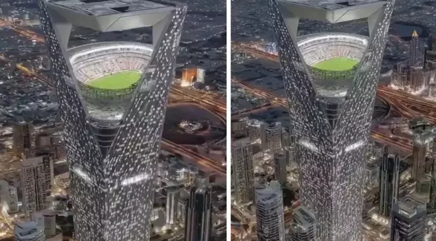 A crazy project has been introduced! The World Cup will be played 350 meters high.