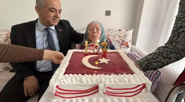 The grandmother Nazife, who is as old as the Republic, blew out the candles on her star-and-crescent cake.