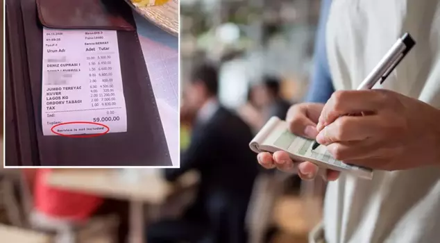 A bill of 59,000 lira for tourists who came to Istanbul for the Fenerbahçe match.