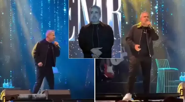 The singer Emrah, who has 300 apartments, cried uncontrollably on stage.