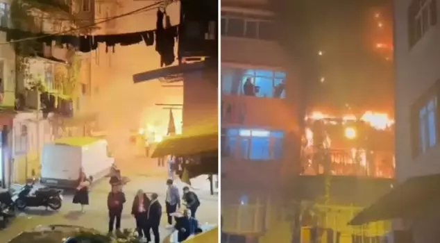 Fireworks set off during a marriage proposal in Beyoğlu ignited a house: 8 people were affected by smoke.