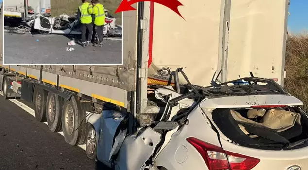 The driver of the vehicle that crashed into the back of a truck in Silivri lost his life.