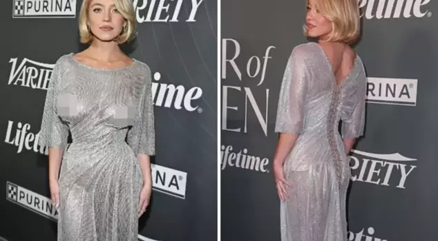 The famous actress captivated everyone with her dress, which she wore without a bra.