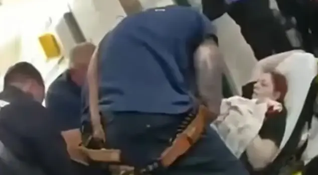 The female teacher was hit by her 6-year-old student.