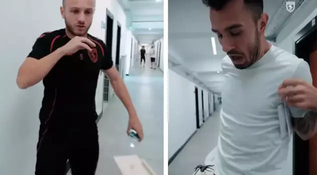 There’s no joke like this! The Samsunspor players experienced the shock of their lives the moment they opened the box.