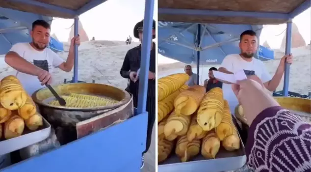 The price of the potato chips sold to the tourist is not just any price.