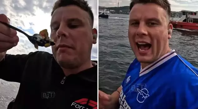 He rebelled against the money he paid for the sandwich with fries.