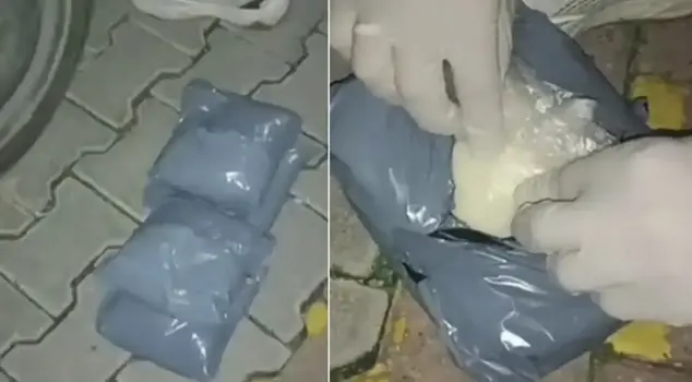 A retired police officer's vehicle was found to contain kilograms of drugs.