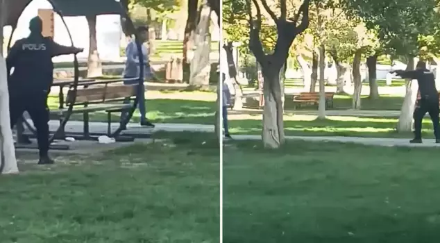 A mentally disabled young man attacked citizens with a knife.