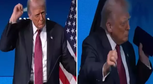 The election disappointment was short-lived; Trump aired his grievances on stage like this.