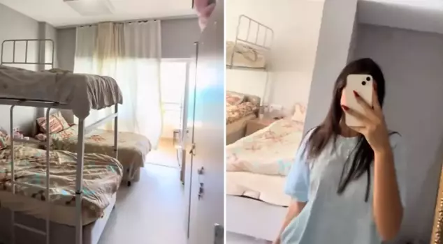 He shared the view from his accommodation, and those who saw it couldn't believe their eyes.