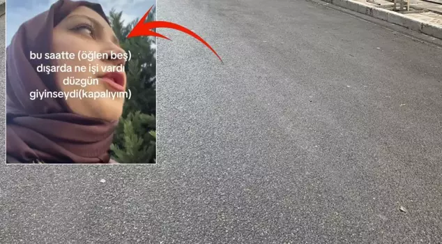 The young girl wearing a headscarf recounted the moments she was harassed: 