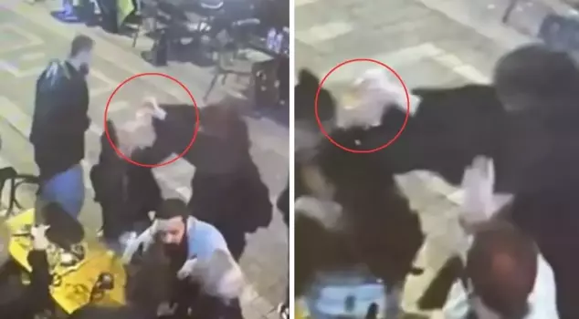 A 33-year-old woman was set on fire in the middle of the street, and footage of the horrifying moments has emerged.