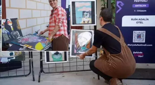 Big shock for the artist! He opened an exhibition in Antalya and lost the portfolio containing 120 of his works.