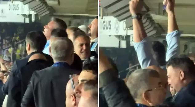 Moments when Sadettin Saran celebrated with the stands.