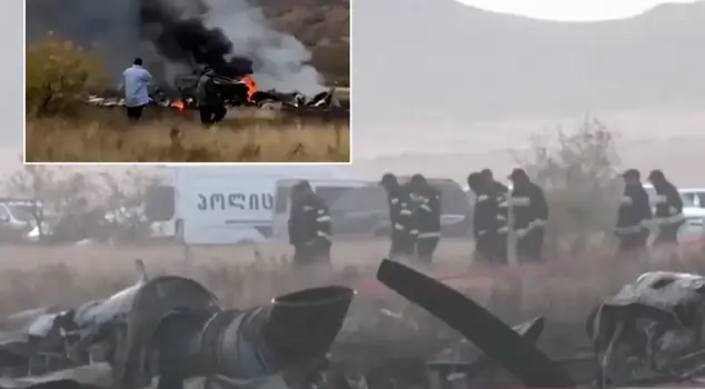 The first images from the wreckage of the plane in which 20 of our soldiers were martyred.