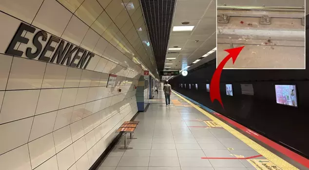 Terrifying moments in the subway! A passenger jumped onto the tracks as the train was approaching.