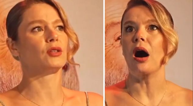Burcu Biricik, learning about Muazzez Abacı's death at the gala, was left in shock.
