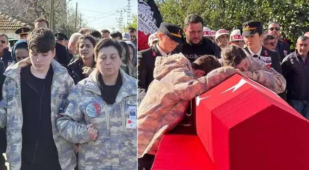 Final farewell to the father! The mother and son bid farewell to the martyr with his coat.