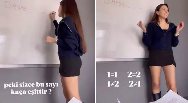 The female teacher's outfit sparked a big debate.