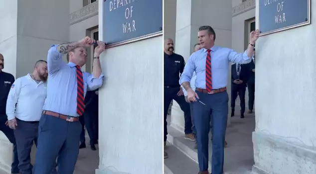 A first in 68 years at the Pentagon! Signs have been replaced with plaques that read 