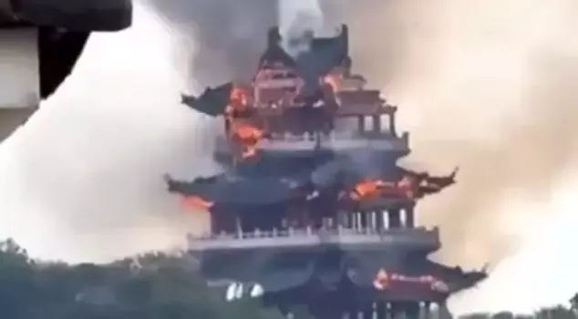 The incense disaster was turning the 1500-year-old temple to ashes.