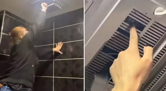 Location: Esenyurt! Female employees checking the ventilation in the restroom were shocked.