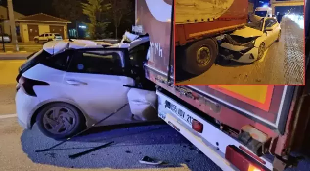 He was trapped under the truck he rear-ended.