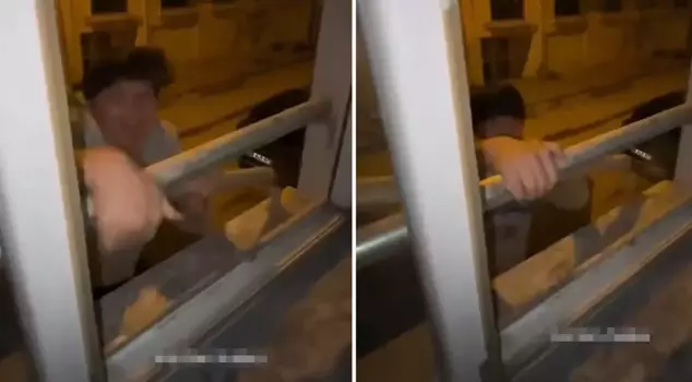 The student trying to escape through the window experienced a nightmare.