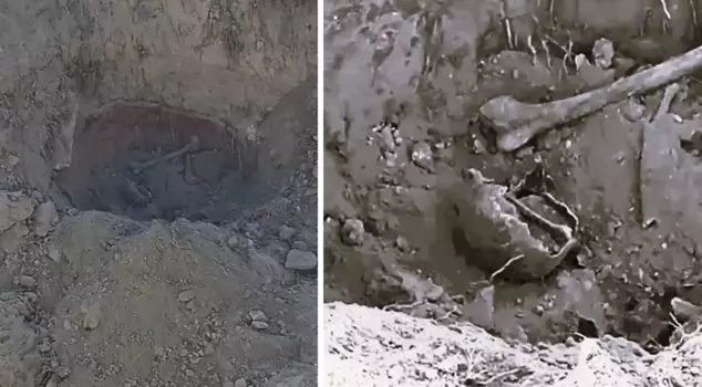 In Denizli, bone fragments belonging to a human were found inside 5 clay pots.