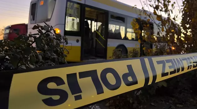 He was stabbed in front of his wife on the municipal bus.