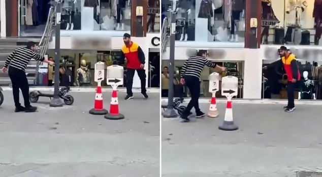 He shot the courier in the middle of the street.