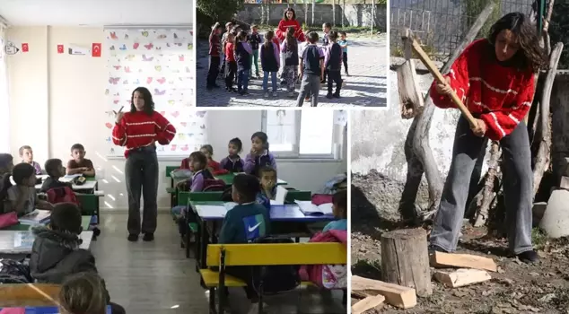 25-year-old teacher Derya is the principal, teacher, and janitor of her school.