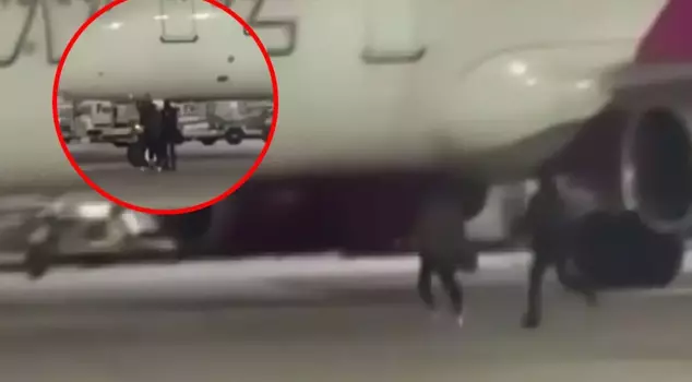 Incredible incident at the airport! They attempted to board a plane that was on the runway and in working condition.