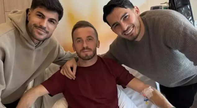 Uğurcan Çakır and Eren Elmalı visited Edin Visca, who underwent surgery.