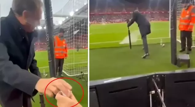 He scattered his father's ashes on the Anfield pitch.