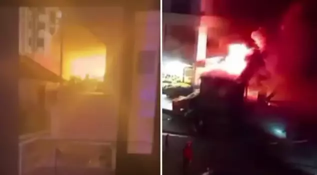 Explosion at the electrical transformer in Büyükçekmece.